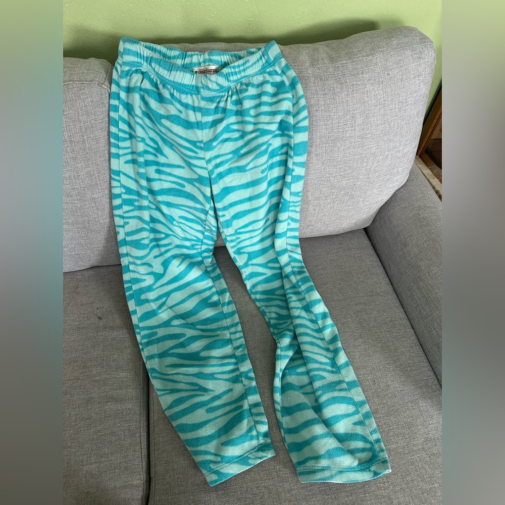 Dearfoams Blue Zebra Print Pajama Pants